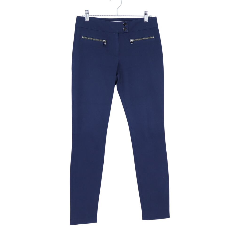 Veronica Beard Metro Cropped Kick Flare Pant Dark Navy Zip Pocket Women's 4